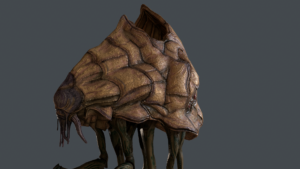 A 3D view of the body of a gigantic insectoid Silt Strider